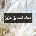 دعاء لصديق عزيز