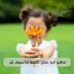 ماهو الرد على كلمة ماتشوف شر